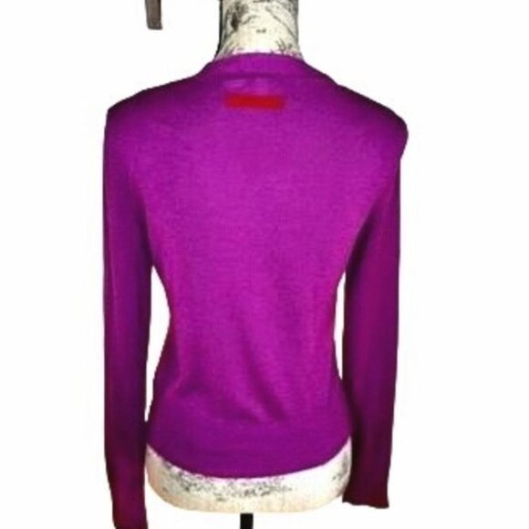 Anthropologie Purple V-Neck Sweater - Picture 4 of 6